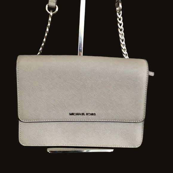Michael Kors Bags Michael Kors Gray Crossbody Leather Pursebag